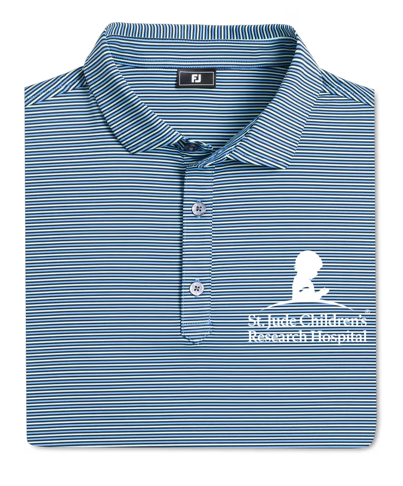 Primary image St. Jude FootJoy Smooth Stripe Lisle Polo - Navy